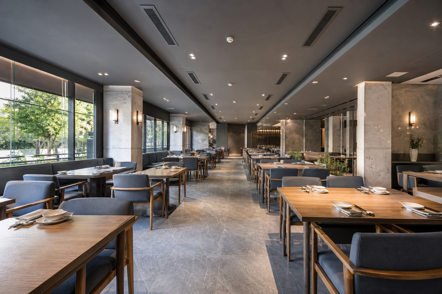 大型餐廳情境示意,非王品餐廳實景或實際完工照片